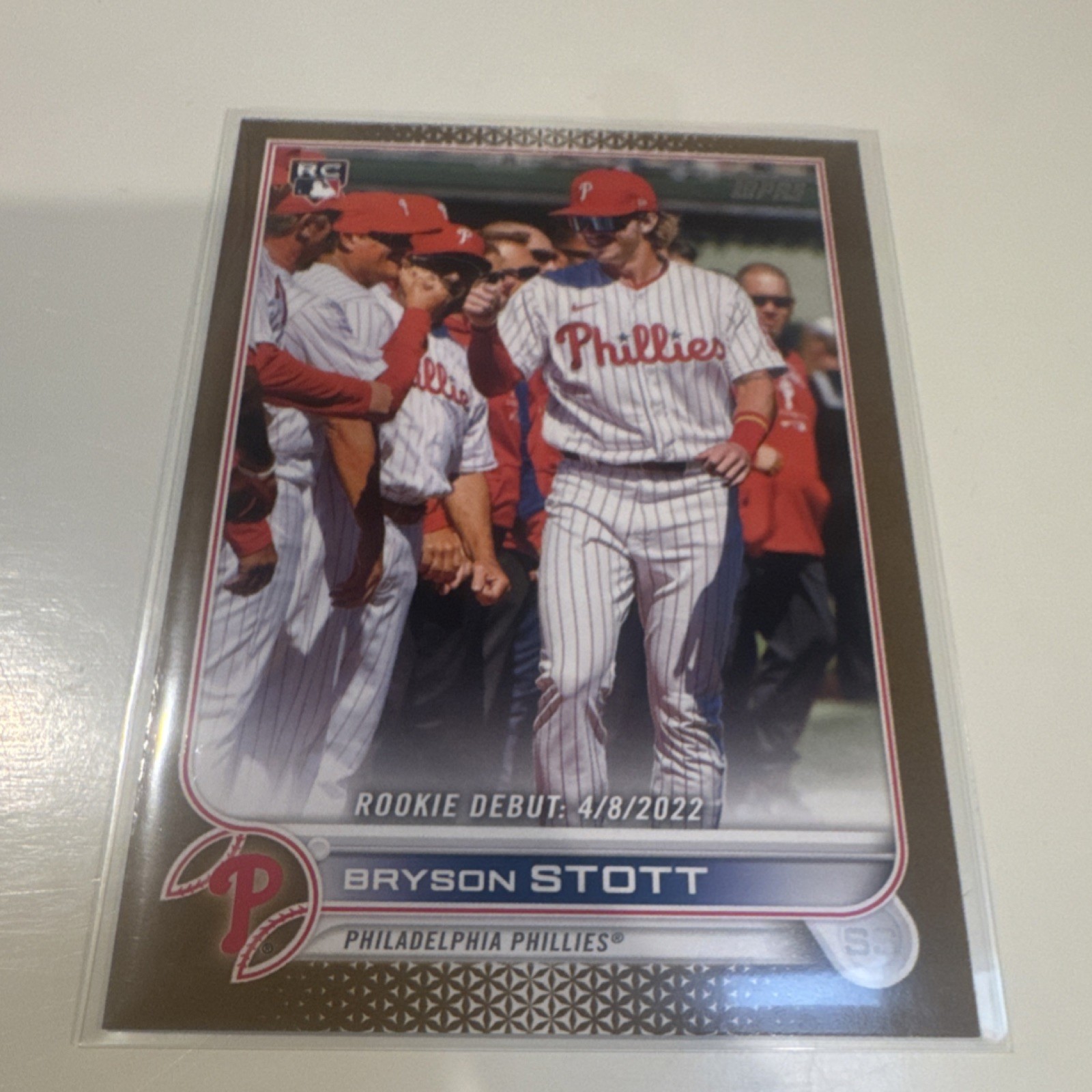 Topps. 2022 Update Series Bryson Stott Rookie Debut Gold /2022 #US255 Phillies