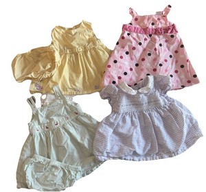 Vtg Gymboree Y2K Smocked Spring Easter Polka Dot Sundress Dress 3-6 M Lot 4