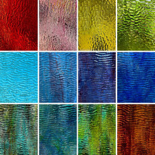 LITMIND 12 Sheets Transparent Textured Stained Glass Variety Pack, 4X6 Inch