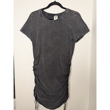Victoria's Secret Pink Gray Ruched Shirt Dress Y2K Boydcon L