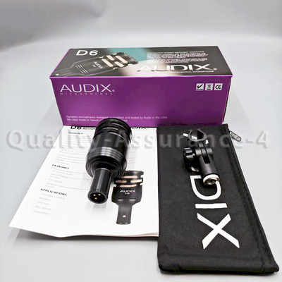 Audix D6 Professional Dynamic Kick Drum Microphone for Stage Broadcast CA STOCK