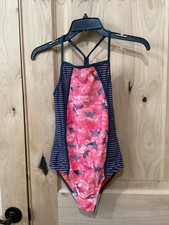 Speedo Girls One Piece Swimsuit Dolphins Size 16 NWT