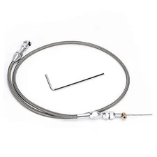 36" Stainless Braided LS Throttle Cable Kit Adjustable Accelerator Cable 