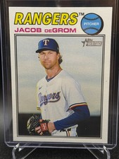 Jacob deGrom 2026 Topps Heritage Alternate Banner Variation #98 - Texas Rangers