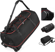 32" Soft-Sided Foldable Wheeled Travel Duffel Bag,Expandable 110L to 140L Rollin