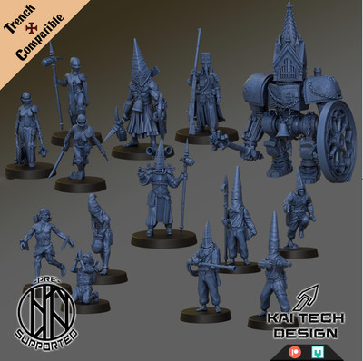 Trench Compatible Proxy Pilgrims Grimdark 32mm Trench Warfare