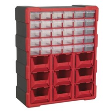 Image of Sealey Apdc39R Cabinet Box 39 Drawer - Red/Black