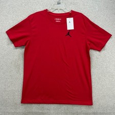 Air Jordan T Shirt Uomo XL Rosso Manica Corta Basic Tee Jumpman DC7485-687 NUOVO