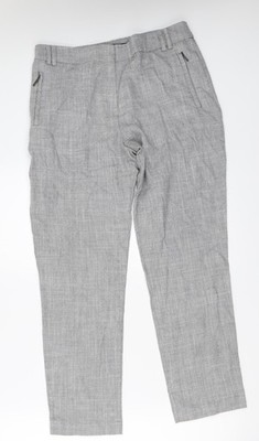 Marks and Spencer Damen Grau Hose Größe 10 L26 in