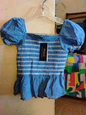 Polo Ralph Lauren Little Girls and Girls Top, Blue, Size 6 NWT