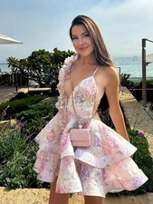 Dress Women Elegant Ruffle Mini Evening Dresses Female 2025 Summer Swimwears