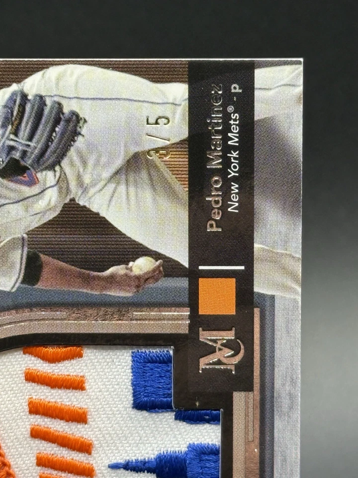 2024 Topps Museum PEDRO MARTINEZ Momentous Material 3/5 Jumbo Game Used Patch - Image 4 of 4