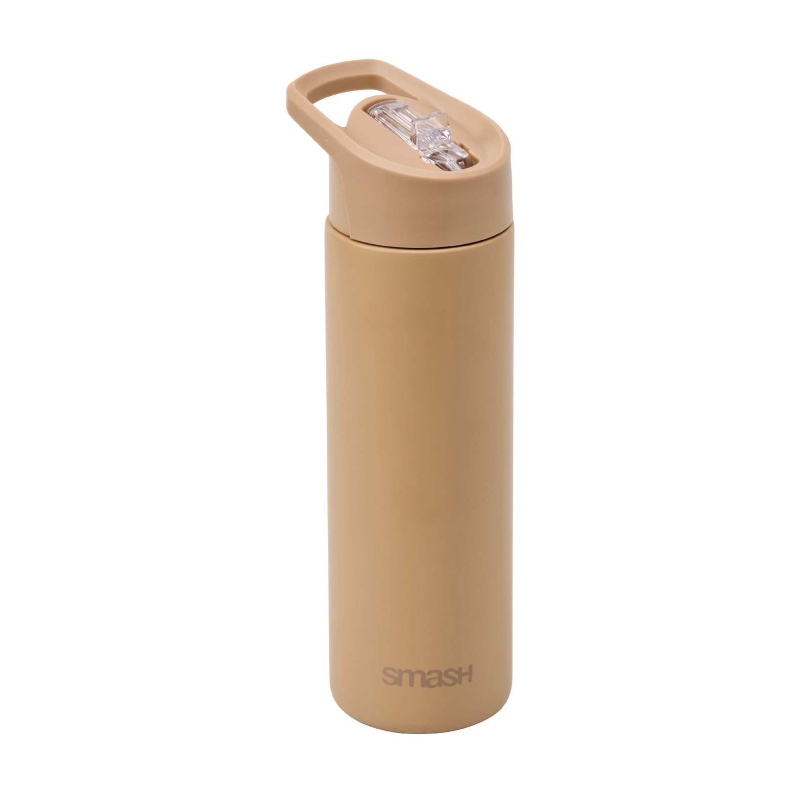 Smash Stainless Steel Water Bottle 750ml - Biscuit | Flip Top Lid | Straw | Carry Handle - Image 2