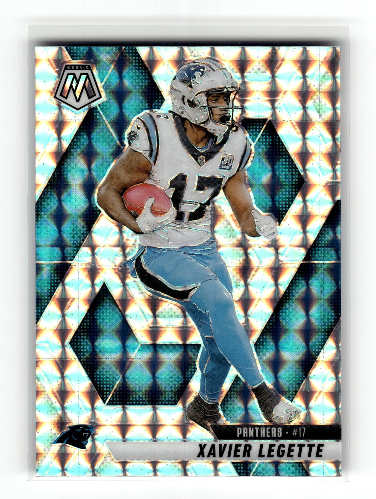 Xavier Legette 2025 Panini Mosaic #45 Carolina Panthers Prizm