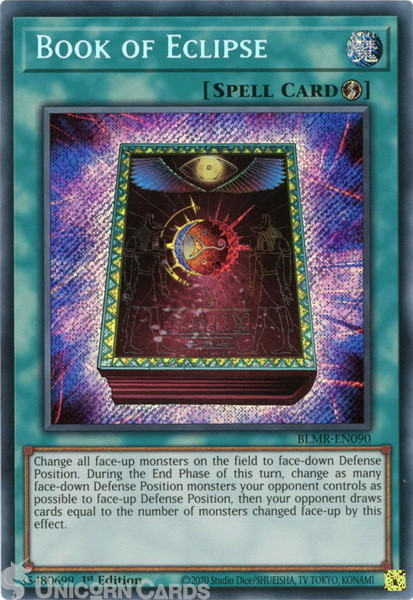 BLMR-EN090 Book of Eclipse :: Secret Rare 1st Edition Mint YuGiOh Card