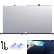 Automatic Retractable Car Windshield Sun Shade 2 Pack Blocks 99 UV Universal
