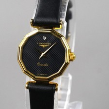 Orologio donna LONGINES vintage 960 G113 oro 21mm batteria nuova cinturino pelle