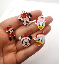 Lot Christmas Mickey Minnie Charm Jewelry Making Necklace Earring Pendant