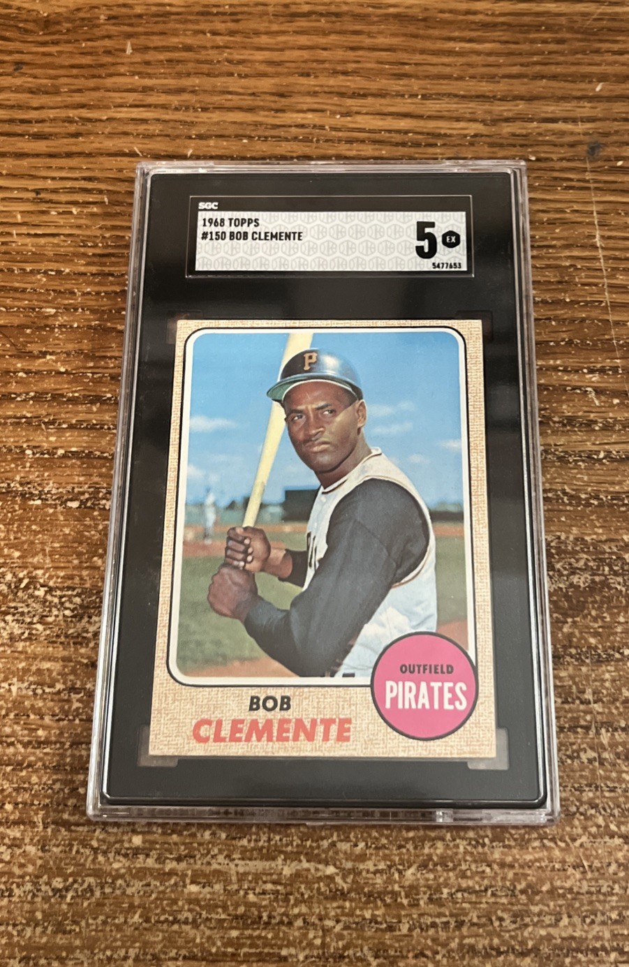 1968 TOPPS #150 BOB CLEMENTE PIRATES SGC GRADED EX 5