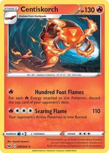 Centiskorch 039/202 Sword & Shield Reverse Holo Rare