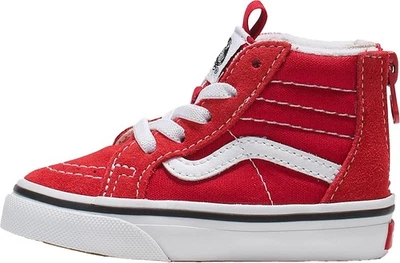 Vans Toddlers Sk8Hi Zip Shoes | Racing Red/True White | Authentic New - Image 1 of 4