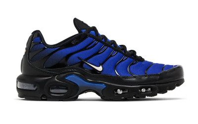 SIZE 9 - NEW Nike Air Max Plus Premium Black Racer Blue FQ7331-001 MENS SHOES