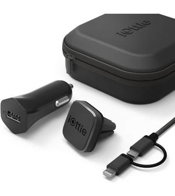 iOttie iTap Magnetic Mounting and Charging Travel Kit Phone Lightning Micro-USB