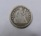 United States Silver Seated Liberty Dime 1851 VERY SCARCE