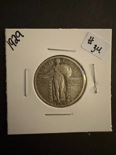 1929-P Standing Liberty Quarter-90% Silver-You Decide Condition
