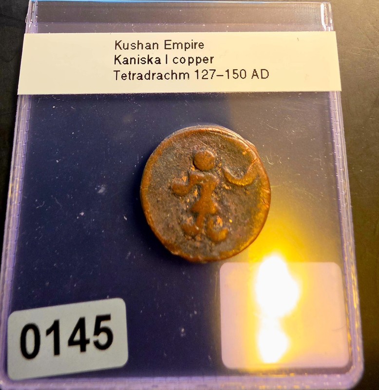 Kushan Empire Kansika I Copper Tetradrachm 127 - 150 AD