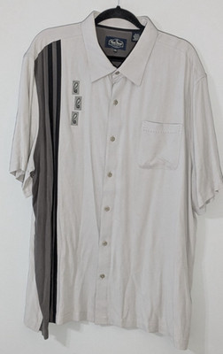 Nat Nast Luxury Originals F4S11X 100% Silk Camp Bowling Shirt Risky Business XXL