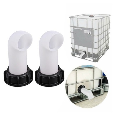 2X IBC Container Adapter Outlet Spout 90 Degree Rain Water Tank Accessories 60mm