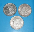 (3) Three  Nice Morgan 90% Silver Dollars -