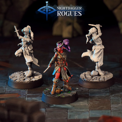 Hunter Rogue | Dungeons and Dragons D&D 28-32mm Tabletop Miniatures