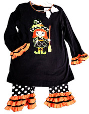 Rare Editions 4T Girls 2pc Halloween tunic set. Cute witch