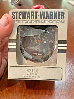 Vintage new old stock Stewart-Warner #82110 Ammeter analog