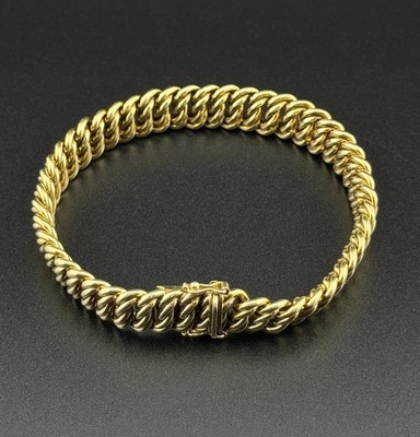 Armband 585 Gold 14Karat geflochten Gliederarmband Armkette 30,45g Vintage Damen