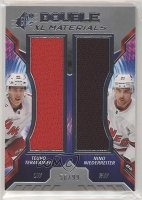 2020 SPx Double XL Duos Materials 50/99 Teuvo Teravainen Nino Niederreiter yc8
