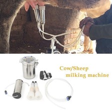 2L Electric Milking Machine Vacuum Pump Fit Farm Cow Sheep Goat EU Plug Portable