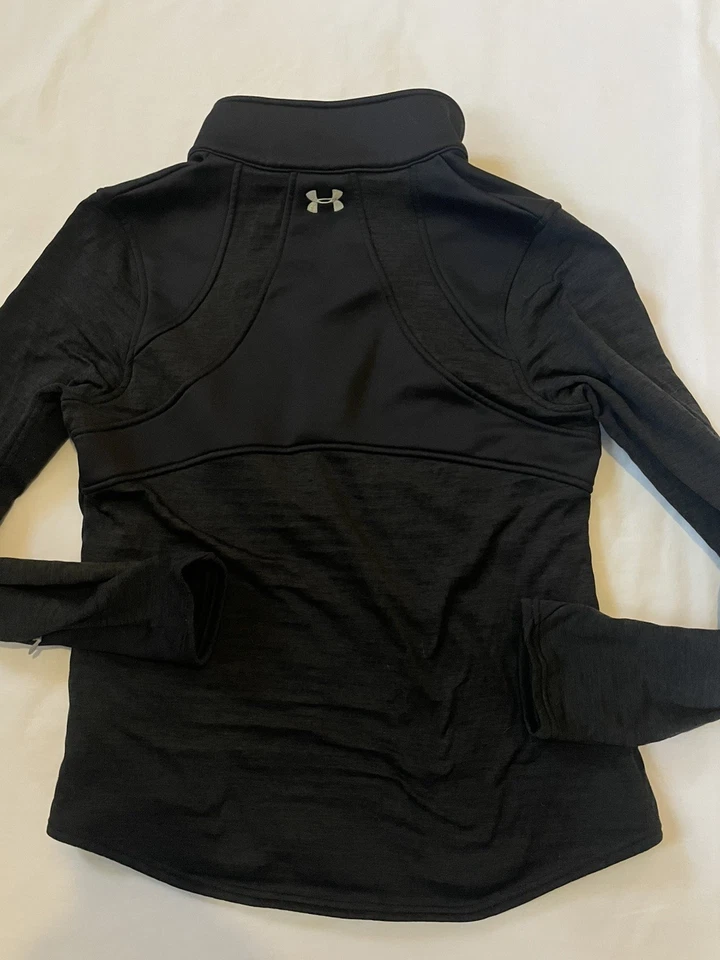 Under Armour Mujer Cold Gear Negro Capa Base 1/4 Cremallera Ajuste Medio  Foto 2 de 4