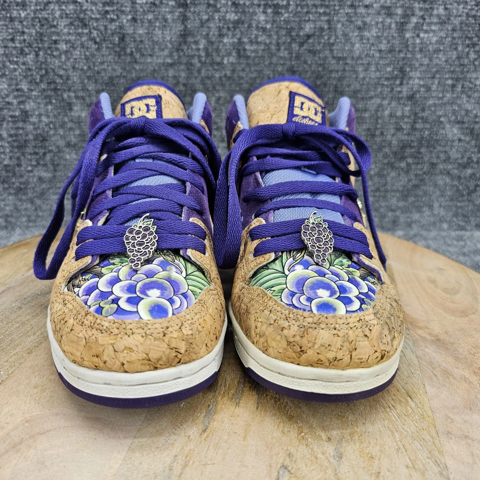 DC SHOES DC Miami Ink 2009 Women’s Size 6 Grape Purple Cork Mid Top Skateboard Shoes