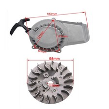 Pull Starter Flywheel 49cc 2 Stroke Engine Pocket Golf Scooter Mobility E-Bike
