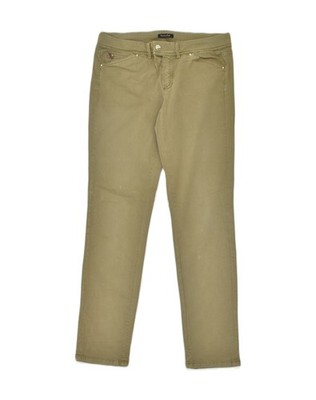 MASSIMO DUTTI Womens Slim Fit Slim Casual Trousers EU 36 Small W30 L29 Khaki 