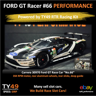 Carrera 30970 Ford GT Race Car ''No.66'' powered by TY49 Racing Kit RTR