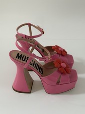 Moschino Womens Flower-appliqu  Platform Sandals Size 38