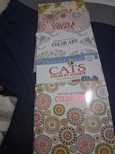 Lot of 4 Color-Art Adult Coloring Books