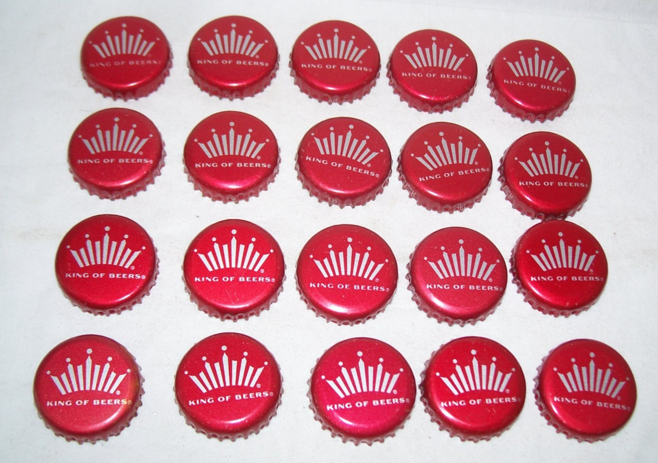 Lot (500) Budweiser King of Beer bottle caps,crowns,collection,arts,crafts,red