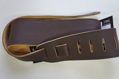 Perris Leather 2 1/2'' Italian Garment Leather Guitar Strap Brown P25DX-2208