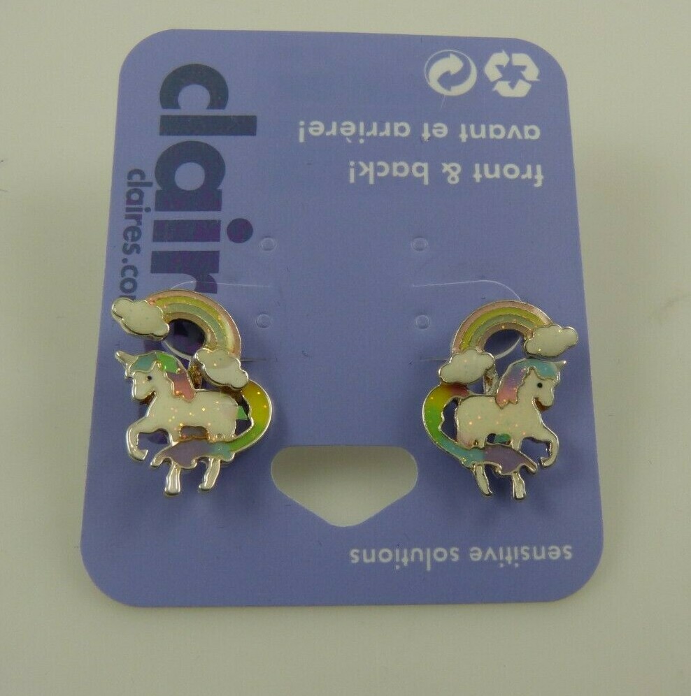 Unicorn stud posts fun full body Earrings earring Jewelry rainbow