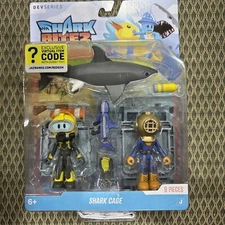 DEVSERIES Shark Bite 2 Game Pack w/Exclusive Virtual Code Shark Cage Diver - NEW